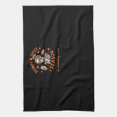 Kürbisgewürzsaison kommt bald Halloween Fal Geschirrtuch (Vertikal)