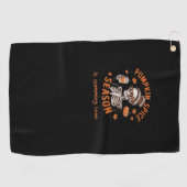 Kürbisgewürzsaison kommt bald Halloween Fal Golfhandtuch (Horizontal)