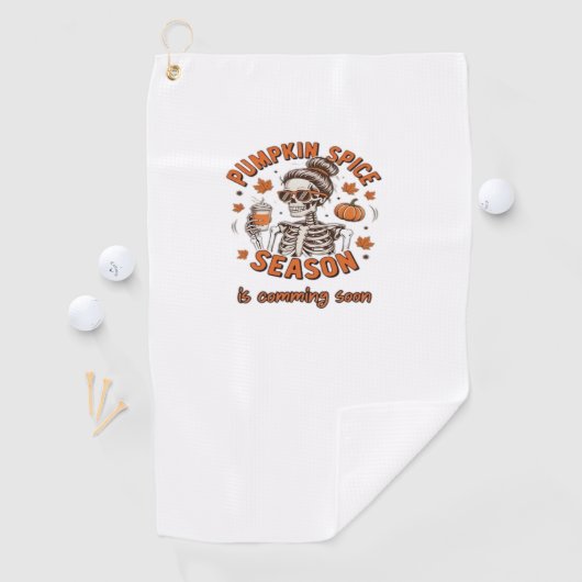 Kürbisgewürzsaison kommt bald Halloween Fal Golfhandtuch (Insitu)