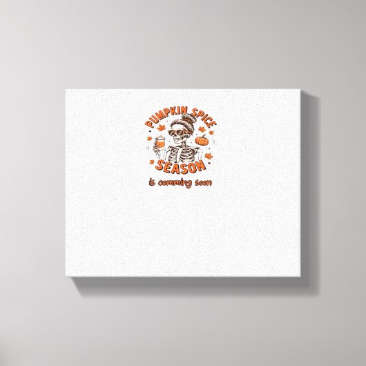 Kürbisgewürzsaison kommt bald Halloween Fal Leinwanddruck (Vorderseite)