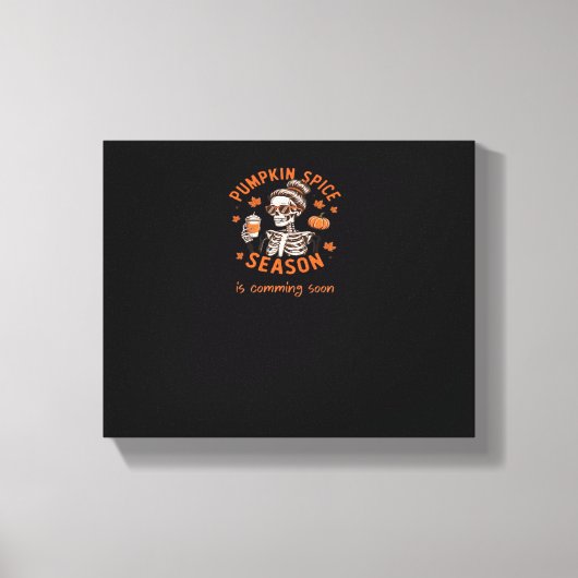 Kürbisgewürzsaison kommt bald Halloween Fal Leinwanddruck (Vorderseite)