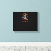 Kürbisgewürzsaison kommt bald Halloween Fal Leinwanddruck (Insitu (Holzboden))