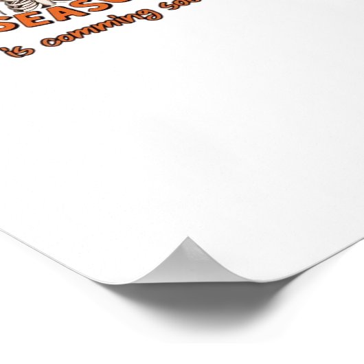 Kürbisgewürzsaison kommt bald Halloween Fal Poster (Ecke)