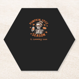 Kürbisgewürzsaison kommt bald Halloween Fal Untersetzer