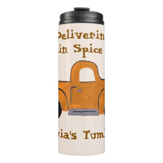 Kürbisgewürzsaison PERSONALISIEREN Handgemälzter L Thermosbecher