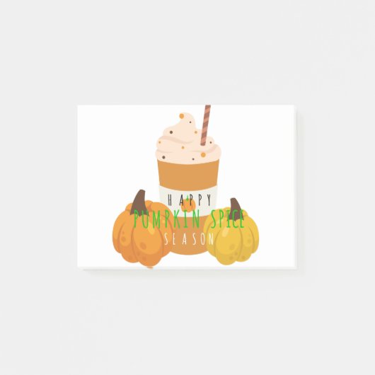 Kürbisgewürzsaison Post-it Klebezettel (Vorderseite)