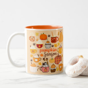 Kürbisgewürzte Jahreszeit Zweifarbige Tasse