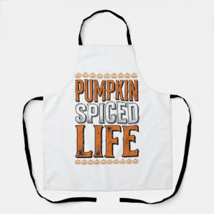 Kürbisgewürztes Leben Vintage-Halloween-Typografie Schürze