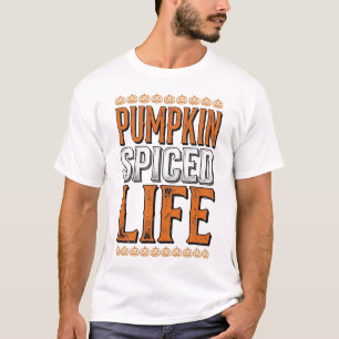 Kürbisgewürztes Leben Vintage-Halloween-Typografie T-Shirt