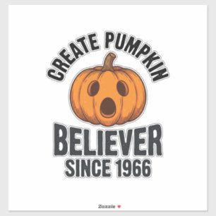 Kürbisgläubiger seit 1966 Vintage-Halloween-Design Aufkleber