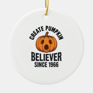 Kürbisgläubiger seit 1966 Vintage-Halloween-Design Keramik Ornament