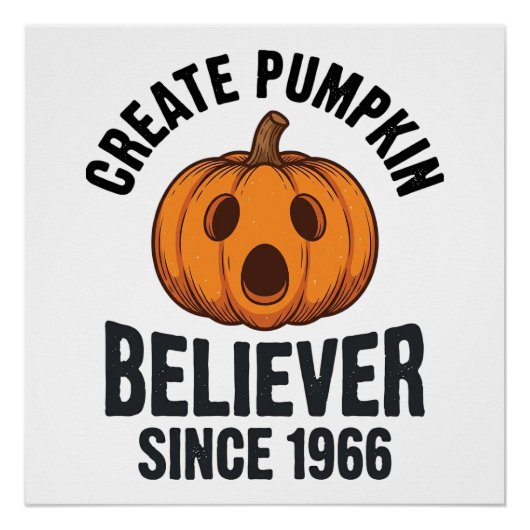 Kürbisgläubiger seit 1966 Vintage-Halloween-Design Poster (Vorderseite)