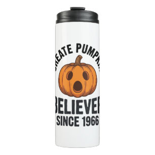 Kürbisgläubiger seit 1966 Vintage-Halloween-Design Thermosbecher