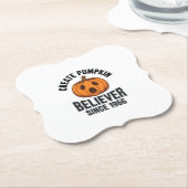Kürbisgläubiger seit 1966 Vintage-Halloween-Design Untersetzer (angewinkelt)