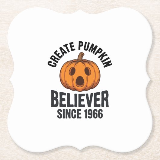 Kürbisgläubiger seit 1966 Vintage-Halloween-Design Untersetzer (Vorderseite)