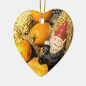 KürbisGnome II Keramik Ornament (Links)