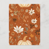 KürbisHalloween, Botanische Terrakotta & Fall Postkarte (Vorderseite)