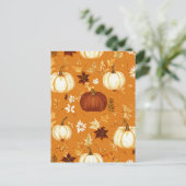 KürbisHalloween, Botanische Terrakotta & Fall Postkarte (Stehend Vorderseite)