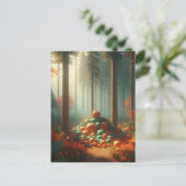 KürbisHalloween, botanische Vegetation & Fall Postkarte (Stehend Vorderseite)