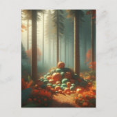 KürbisHalloween, botanische Vegetation & Fall Postkarte (Vorderseite)