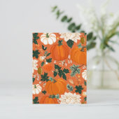 KürbisHalloween, botanischer Orangengrössenfall Postkarte (Stehend Vorderseite)