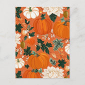 KürbisHalloween, botanischer Orangengrössenfall Postkarte (Vorderseite)