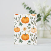 KürbisHalloween, botanischer Orangengrössenfall Postkarte (Stehend Vorderseite)