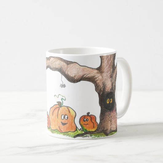 KürbisHalloween Kaffeetasse (VorderseiteRechts)