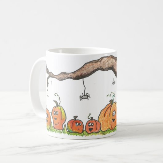 KürbisHalloween Kaffeetasse (Vorderseite Links)