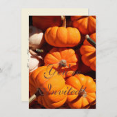 Kürbishalloween Kürbislaterne-Orangenkürbis Einladung (Vorne/Hinten)