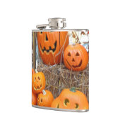 Kürbishalloween Kürbislaterne-Orangenkürbis Flachmann (Links)