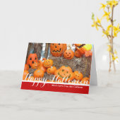 Kürbishalloween Kürbislaterne-Orangenkürbis Karte (Gelbe Blume)