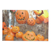 Kürbishalloween Kürbislaterne-Orangenkürbis Kissenbezug (Rückseite)