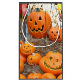 Kürbishalloween Kürbislaterne-Orangenkürbis Kleine Geschenktüte (Rückseite)