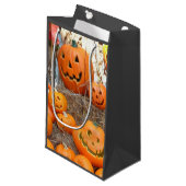 Kürbishalloween Kürbislaterne-Orangenkürbis Kleine Geschenktüte (Vorderseite Schrägansicht)