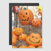 Kürbishalloween Kürbislaterne-Orangenkürbis Magnetkarte (Vorne/Hinten)