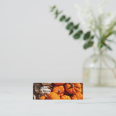 Kürbishalloween Kürbislaterne-Orangenkürbis Mini Visitenkarte (Stehend Vorderseite)