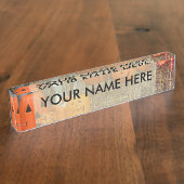 Kürbishalloween Kürbislaterne-Orangenkürbis Namensplakette (Seite)