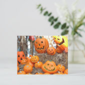 Kürbishalloween Kürbislaterne-Orangenkürbis Postkarte (Stehend Vorderseite)