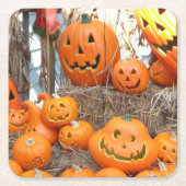 Kürbishalloween Kürbislaterne-Orangenkürbis Rechteckiger Pappuntersetzer (Vorderseite)