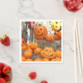 Kürbishalloween Kürbislaterne-Orangenkürbis Serviette (Beispiel)