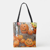 Kürbishalloween Kürbislaterne-Orangenkürbis Tasche (Rückseite)