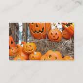 Kürbishalloween Kürbislaterne-Orangenkürbis Visitenkarte (Rückseite)