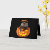 Kürbishalloween| lustiges Geschenk für den Otter Karte (Gelbe Blume)