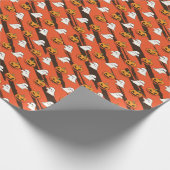 KürbisHalloween-Thema, nahtloses Muster. Geschenkpapier (Ecke)