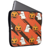 KürbisHalloween-Thema, nahtloses Muster. Laptopschutzhülle (Vorne Rechts)