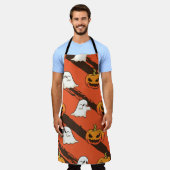 KürbisHalloween-Thema, nahtloses Muster. Schürze (Getragen)