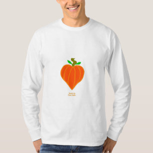 Kürbisherz Männer-Langschläfer-Shirt T-Shirt