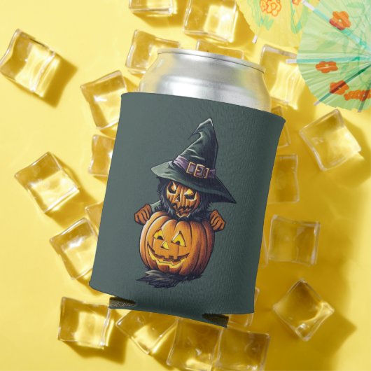 Kürbishexe im Katzenkostüm -  Dosenkühler (In Situ Sommer)