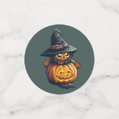 Kürbishexe im Katzenkostüm -  Konfetti (Klein Vorderseite)